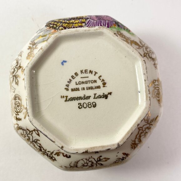 Set of two James Kent sugar bowl H&K Tunstall chintz nut dish pin dish - Picture 9 of 9